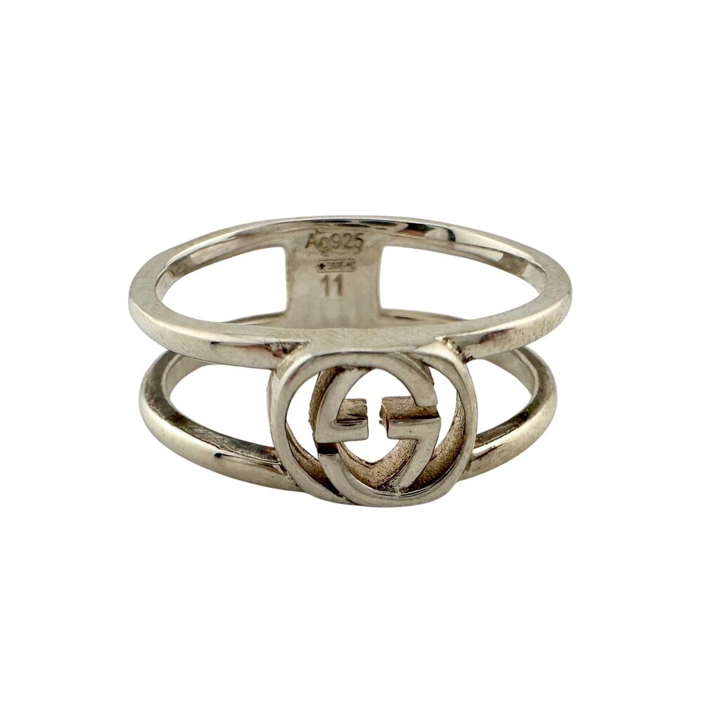 Gucci Interlocking G Open Band Ring Size 5.75 (11) - Picture 3 of 13